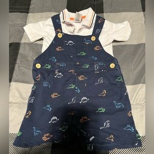 Boys dinosaur 2 pc overall outfit!